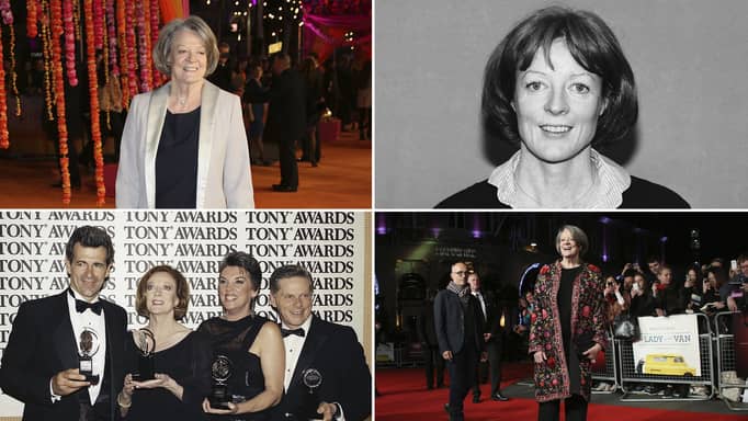 British actress Dame Maggie Smith poses in London on Dec. 16, 2015. Smith, who won an Oscar for “The Prime of Miss Jean Brodie” in 1969 and won new fans in the 21st century as the dowager Countess of Grantham in “Downton Abbey,” has died at 89. 