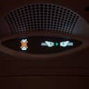 Signals inside airplane for fastening seatbelt and against phone use