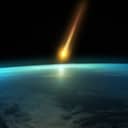 asteroid flying through space on a collision course with Earth