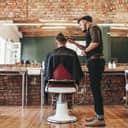 Man getting a haircut at a barber's