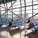 Empty waiting area at an airport