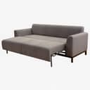 Sofa converted into a bed