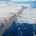 Sea ice surrounding Devon Island in the Canadian Arctic, Nunavut region