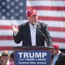 Donald Trump during a speech in Arizona.