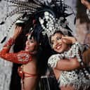 Two female dancers at the Rio Carnival