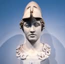 Ancient bust on display