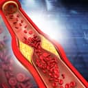 Digital representation of plaque building up inside a blood vessel