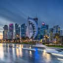 West Bay on the Corniche in Doha Qatar.