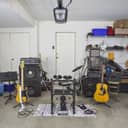 Music room with a selection of instruments