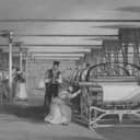 Illustration of power loom weaving