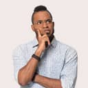 A young man in a thinking pose