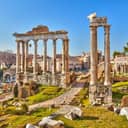 View of The Forum ruins in Rome