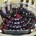 Argentinian senators vote on a bill