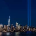 9/11 memorial nyc skyline from NJ