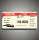Boiler plate train ticket