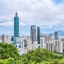 A view of the urban landscape of Taipei, Taiwan.