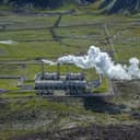 Bird's-eye view of a power plant