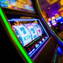 A slot machine in a casino