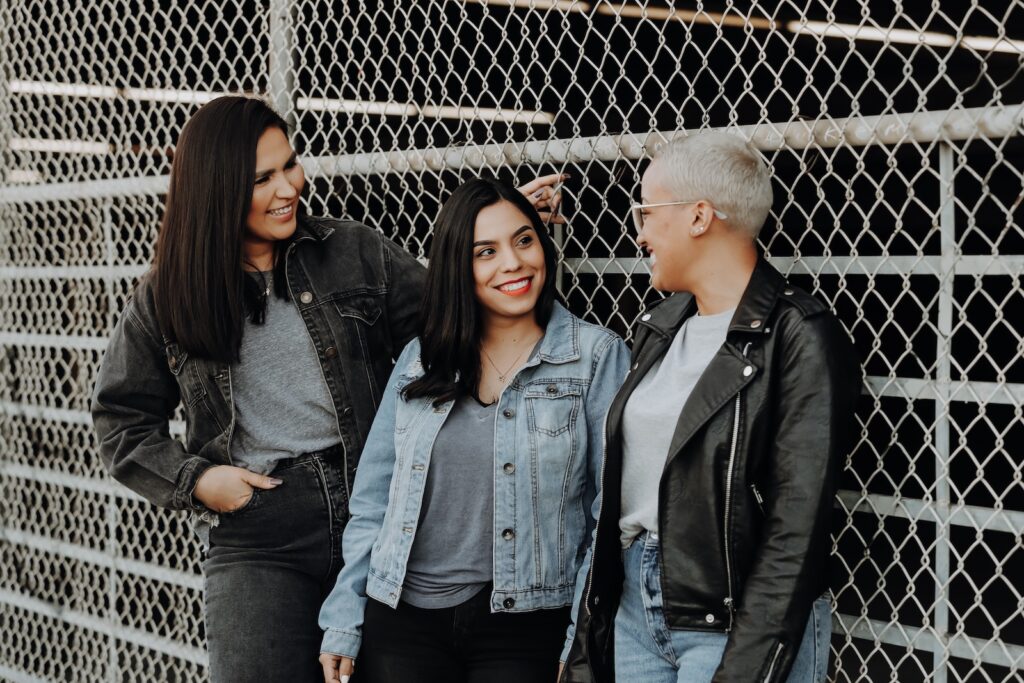 A group of women becoming friends