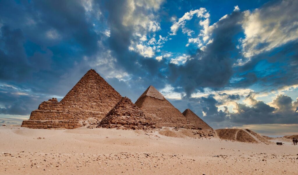 The pyramids at Giza in Egypt