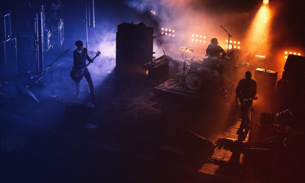 A band performing onstage