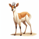 Digital illustration of a antelope on a white background